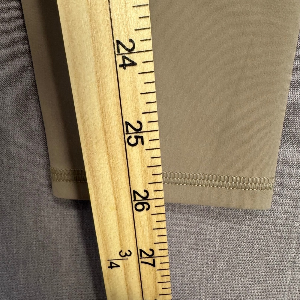 Alo Yoga Ripped Warrior Leggings S Gravel Tan High‎ Waist Laser Cut Athleisure - Picture 6 of 8